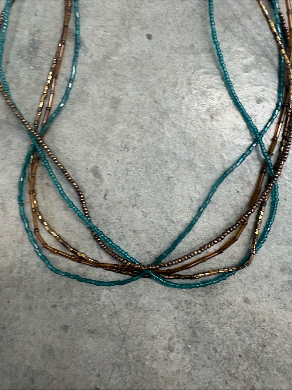 Multi-Layer And Color Necklace With Small Beading